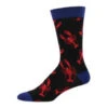 Lobster (Black) Bamboo Men's Crew Sock