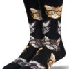 Kittenster (Black) Men's Crew Socks