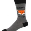 Zero Fox Given (Heather Gray) Men's Crew Socks -Trendy Socks Store MNC684 HEG ZeroFoxGiven HeatherGray