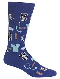 Doctor (Blue) Men's Crew Socks