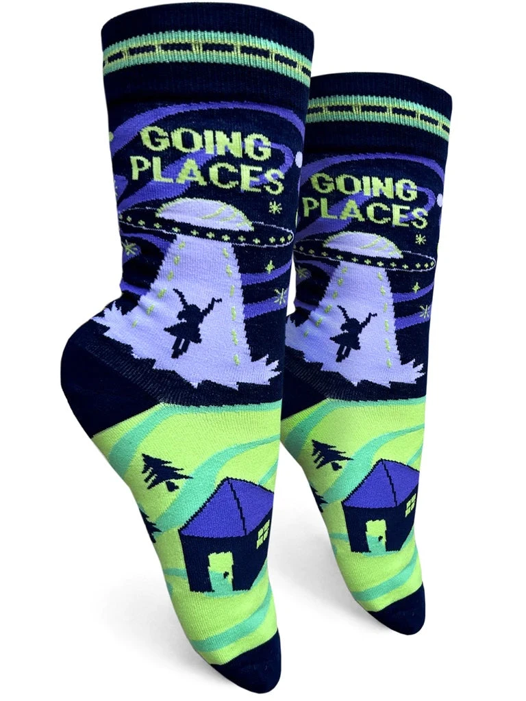 Going Places, Spaced Out Women's Crew Socks 3 Going Places, Spaced Out Women's Crew Socks