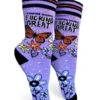 You're Doing F**king Great Women's Crew Socks 1 You're Doing F**king Great Women's Crew Socks -Trendy Socks Store The sock shack womens crew socks groovy things youre doing fucking great butterfly
