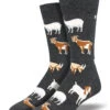 Billy Goat (Charcoal) Men's Crew Socks -Trendy Socks Store billy goat charcoal mens crew sock shack socksmith socks