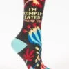 I'm Complicated, Thank You Women's Crew Socks 1 I'm Complicated, Thank You Women's Crew Socks -Trendy Socks Store blue q im complicated thank you sock shack womens crew