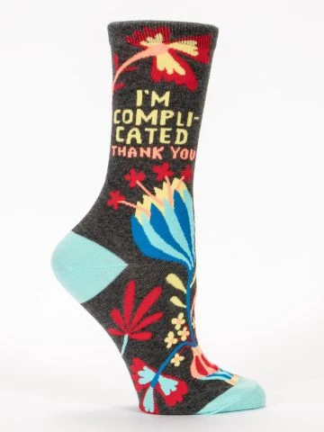 I'm Complicated, Thank You Women's Crew Socks 3 I'm Complicated, Thank You Women's Crew Socks