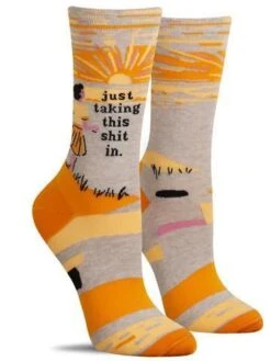Just Taking This Sh*t In Women's Crew Socks