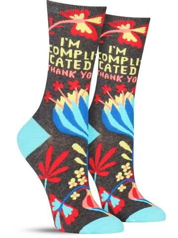 I'm Complicated, Thank You Women's Crew Socks 4 I'm Complicated, Thank You Women's Crew Socks - Image 2