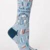 F**k Off, I'm Reading Women's Crew Socks 2 F**k Off, I'm Reading Women's Crew Socks -Trendy Socks Store blue q womens socks fuck off im reading