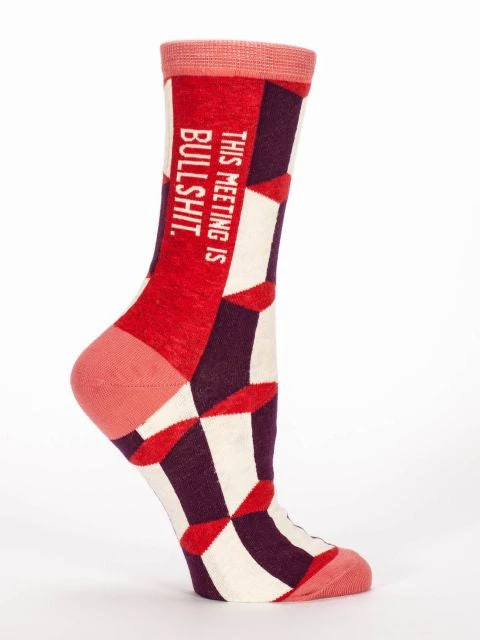 This Meeting Is Bull$h!t Women's Crew Socks 3 This Meeting Is Bull$h!t Women's Crew Socks
