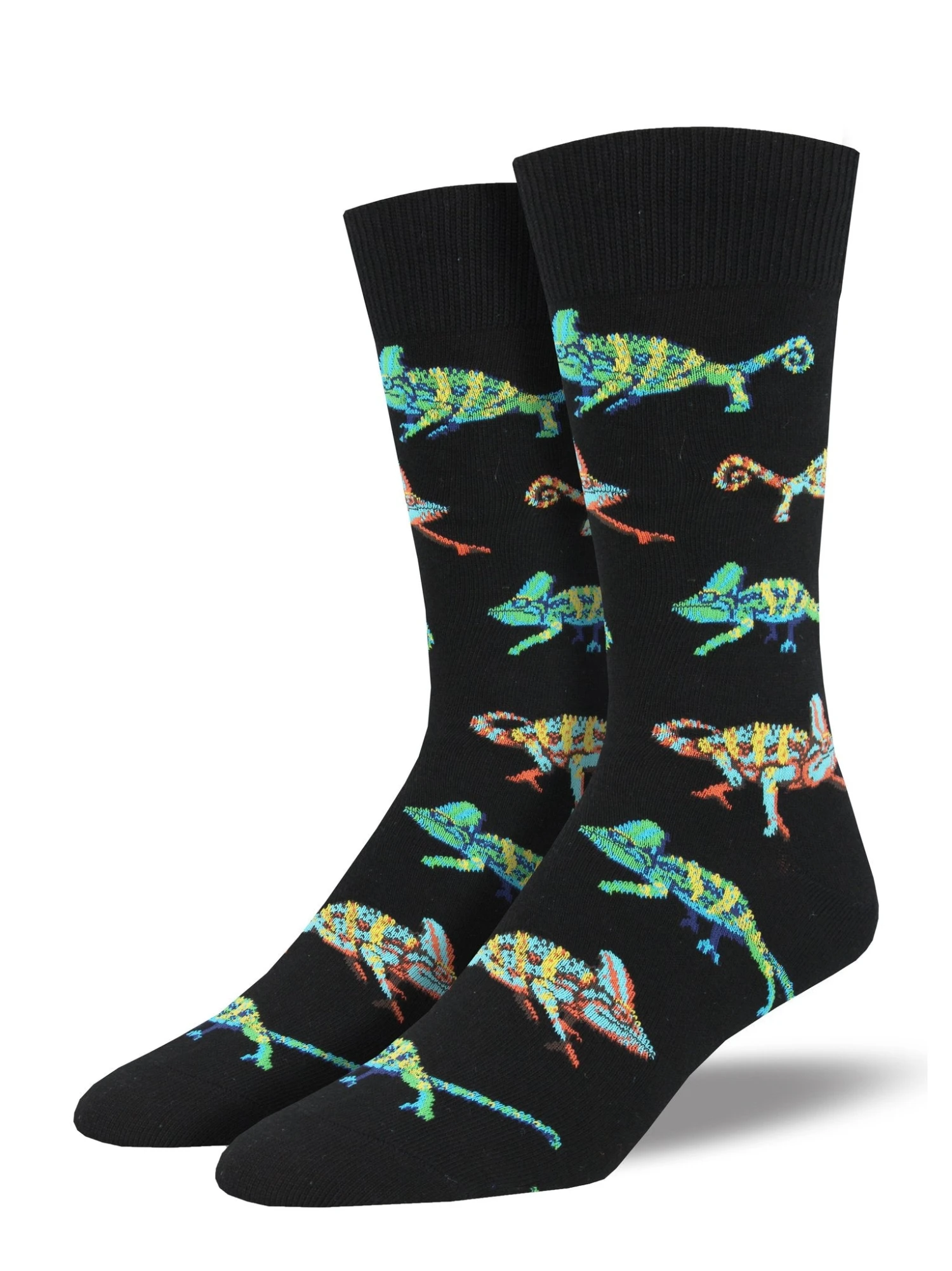 One In A Chameleon (Black) Men's Crew Sock 3 One In A Chameleon (Black) Men's Crew Sock