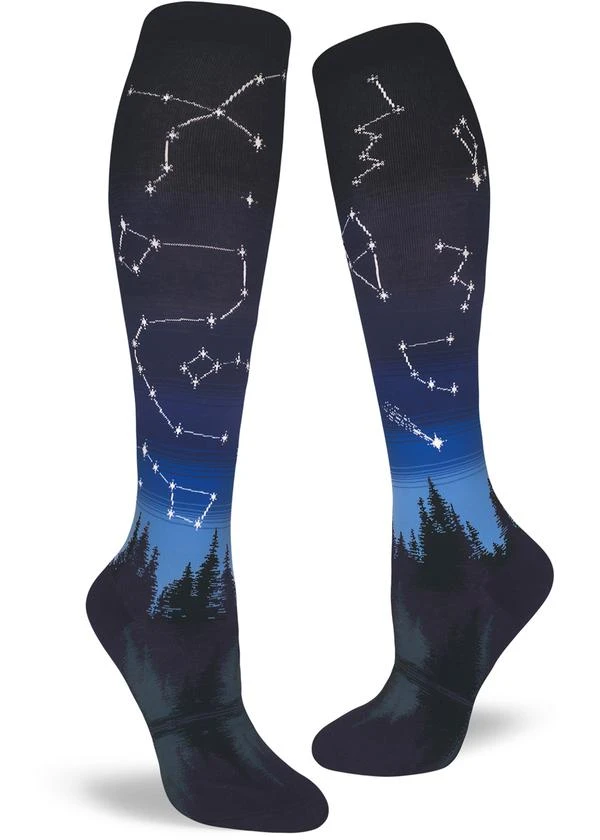 Constellations (Blue) Women's Knee Highs 3 Constellations (Blue) Women's Knee Highs