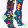 I'm A Delicate F*cking Flower Women's Crew Socks -Trendy Socks Store delicate fucking flower womens crew sock shack blue q socks