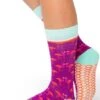 Flirty Flamingo Women's Crew Socks -Trendy Socks Store flirty flamingo crew sock shack socks woven pear sole