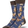 Golden Retriever (Blue) Men's Crew Sock