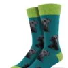 Lab-or Of Love (Teal) Men's Crew Socks