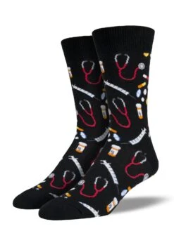 Meds (Black) Men's Crew Socks