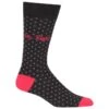 Mr. Right (Black) Men's Crew Socks -Trendy Socks Store mens crew mr right pin dot black sock shack hot sox