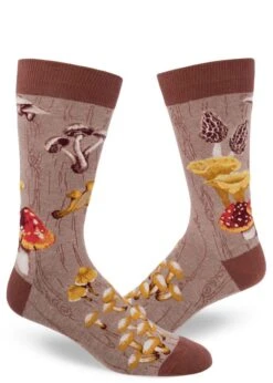 Mushroom (Heathered Brown)Men's Crew Sock