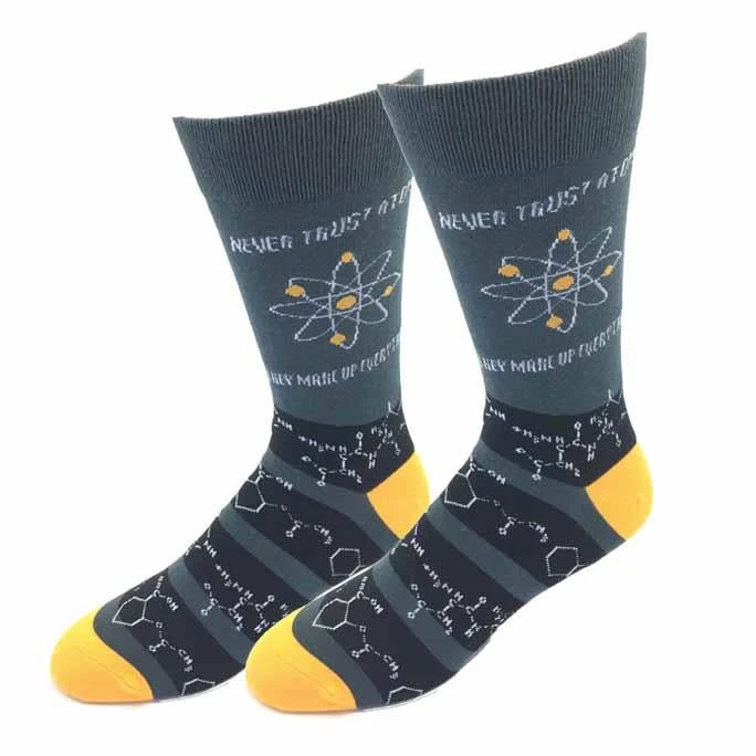 Never Trust Atoms Men's Crew Socks 3 Never Trust Atoms Men's Crew Socks