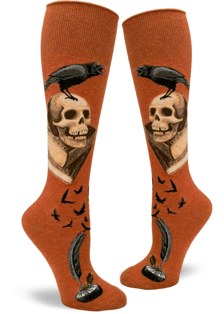 Nevermore Women's Roll-Top Knee Highs 3 Nevermore Women's Roll-Top Knee Highs