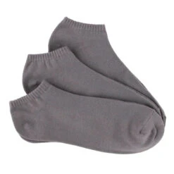 Bamboo 3 Pack (Smoke Grey) Women's Peds / No Show Socks