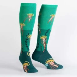 Ocean Bloom Jellyfish Women's Knee Highs