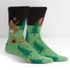 Sasquatch Campout Men's Crew Socks -Trendy Socks Store sasquatch camp out sock shack mens crew socks