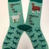 G.O.A.T Men's Crew Socks 1 G.O.A.T Men's Crew Socks -Trendy Socks Store sock shack bigfoot ocean beach sock co goat green mens crew socks