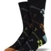 Listen To The Music, Guitars (Black) Bamboo Men's Crew Socks -Trendy Socks Store sock shack mens bamboo listen to the music socks guitar socksmith black