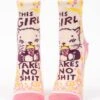 This Girl Takes No Shit Ankle Socks -Trendy Socks Store sock shack womens anklet ankle socks this girl takes no shit blue q