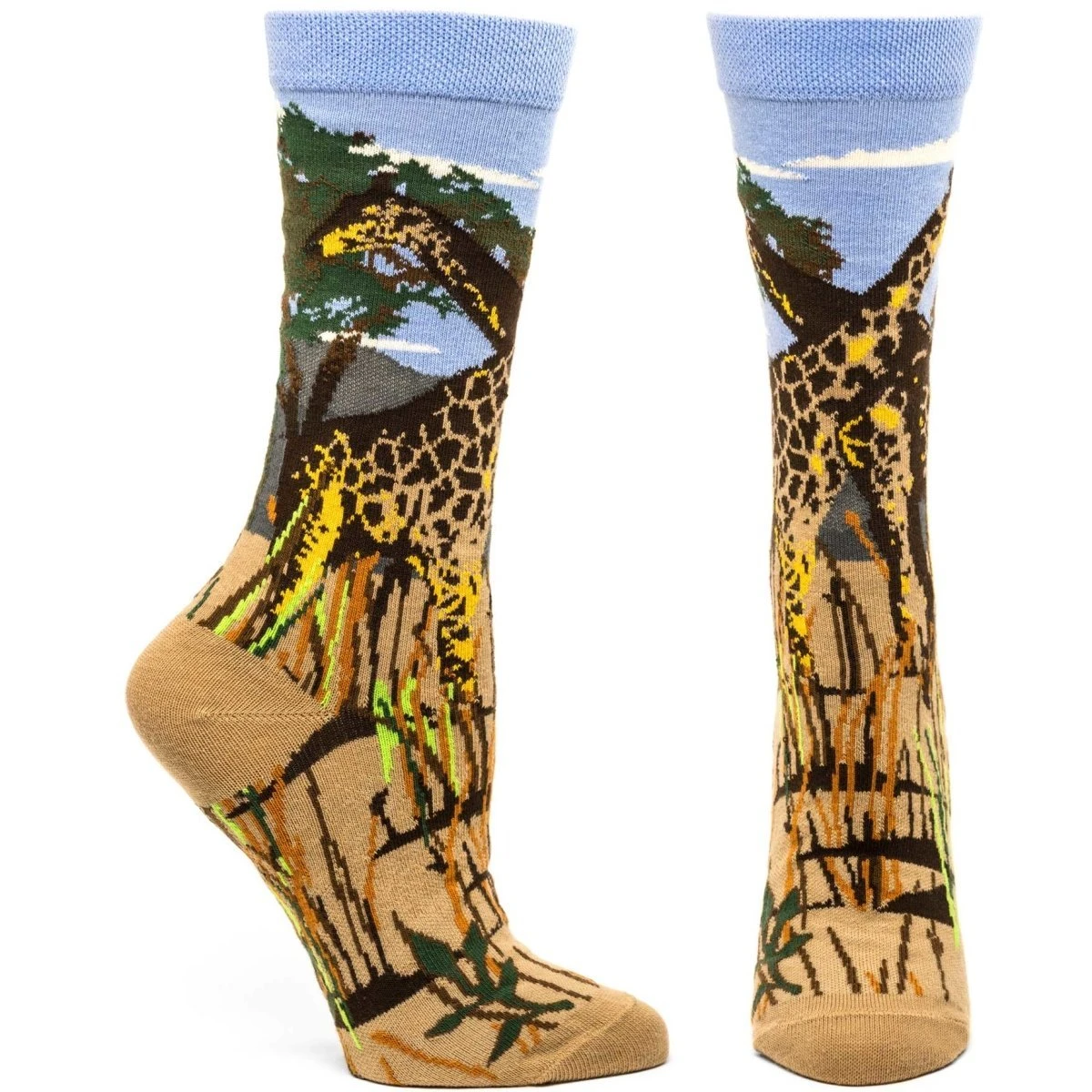 Savannah Giraffes Women's Crew Socks 3 Savannah Giraffes Women's Crew Socks