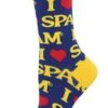 I Love Spam® Women's Crew Sock -Trendy Socks Store socksmith spam crew socks womens sock shack