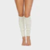 22" (Ivory) Cable Leg Warmers 1 22" (Ivory) Cable Leg Warmers -Trendy Socks Store the sock shack LW100 ivory model large leg warmers foot traffic