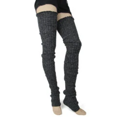 39" (Charcoal) Super Long Leg Warmers