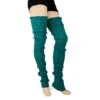 39" (Peacock) Super Long Leg Warmers -Trendy Socks Store the sock shack LW120 peacock teal long large leg warmers foot traffic