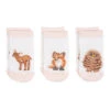 Little Forest Boxed Set Of 3 Bamboo Kids Crew Socks (0-6 Months, 6-12 Months) -Trendy Socks Store the sock shack baby socks little forest owl fox deer wrendale bamboo flat
