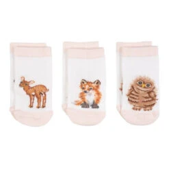 Little Forest Boxed Set Of 3 Bamboo Kids Crew Socks (0-6 Months, 6-12 Months)