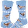 Backyard Chickens (Blue) Men's Crew Sock -Trendy Socks Store the sock shack back yard chickens blue mod mens crew socks