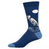 Eager Egret (Blue) Bamboo Men's Crew Socks 1 Eager Egret (Blue) Bamboo Men's Crew Socks -Trendy Socks Store the sock shack bamboo crew mens egret moon MBN2990 Blue 01