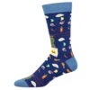 Nom'n Ramen (Blue) Bamboo Men's Crew Socks -Trendy Socks Store the sock shack bamboo crew mens ramen nom pho soup MBN2983 NavyHeather 01