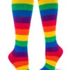 Classic Rainbow Women's Knee Highs 1 Classic Rainbow Women's Knee Highs -Trendy Socks Store the sock shack classic bright rainbow stripe knee high socks mod socks