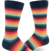 Retro 70's Stripe Men's Crew Sock -Trendy Socks Store the sock shack crew mod socks retro 70s stripe mens socks