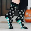 Skull And Crossbones Women's Crew Socks -Trendy Socks Store the sock shack crew skull crossbones socks woven pear 170313