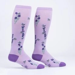 Lavender And Bees Stretch-It Knee Highs