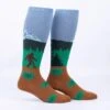 Welcome To My 'Hood Unisex Stretch-It Knee Highs -Trendy Socks Store the sock shack extra stretchy unisex knee high socks bigfoot sasquatch S0158 WelcomeToMyHood StretchItSocks Legform