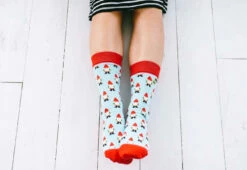 Garden Gnome Women's Crew Socks 7 Garden Gnome Women's Crew Socks -Trendy Socks Store the sock shack garden gnomes socks woven pear 210263