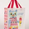 I Can Work With This Handy Lunch Tote -Trendy Socks Store the sock shack handy lunch tote kitty cat ice cream i can work with this blue q