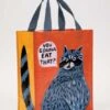 You Gonna Eat That? Handy Lunch Tote -Trendy Socks Store the sock shack handy lunch tote raccoon trash panda gonna eat that blue q