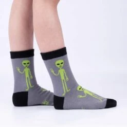 Area 51 Kids' (Age 3-6) Crew Socks 3-Pack -Trendy Socks Store the sock shack kids socks PJC0137 PYC0137 Aliens ModelSide 0960677a 95d9 4897 ae33 a0048b2bc1ef