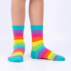 Space Cats Kids' (Age 3-6) Crew Socks 3-Pack -Trendy Socks Store the sock shack kids socks PYC0139 Stripe ModelSide fc5b5b3f db03 4a73 89df 39cb3d6edfb9